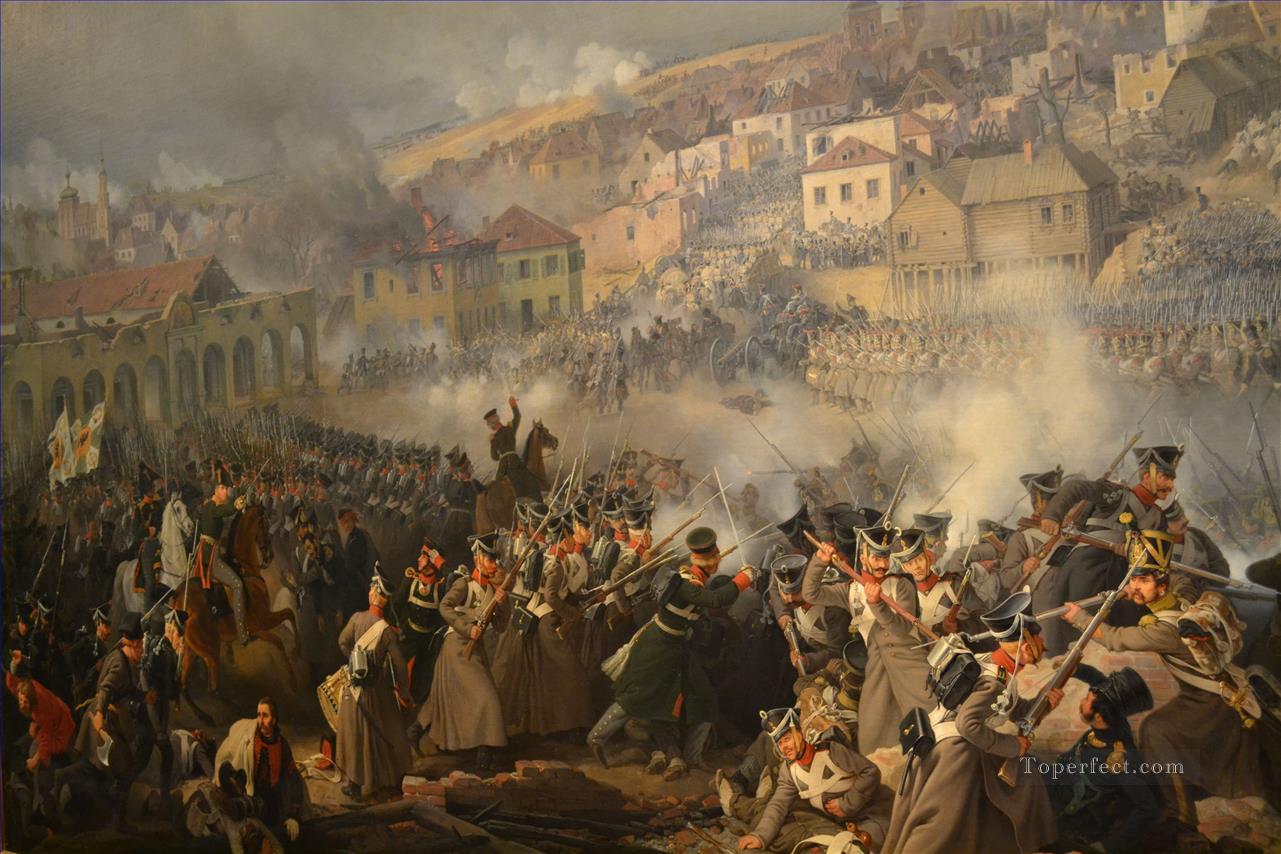 Battle of Smolensk Napoleon invasion of Russia Peter von Hess historic war Oil Paintings